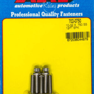 ARP S/S Bolt Kit -12pt (5pk) 10-32 x .750 702-0750