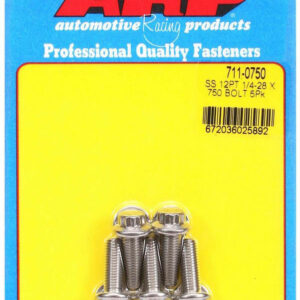 ARP S/S Bolt Kit - 12pt. (5) 1/4-28 x .750 711-0750