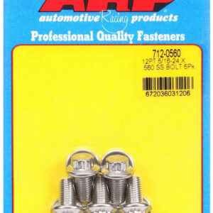 ARP S/S Bolt Kit - 12pt. (5) 5/16-24 x .560 712-0560