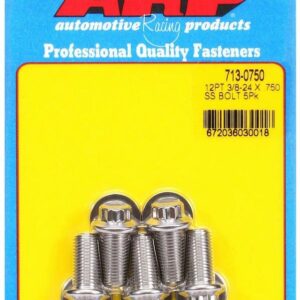 ARP S/S Bolt Kit - 12pt. (5) 3/8-24 x .750 713-0750