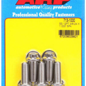 ARP S/S Bolt Kit - 12pt. (5) 3/8-24 x 1.000 713-1000