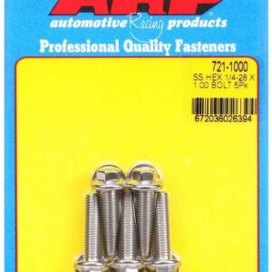 ARP S/S Bolt Kit - 6pt. (5) 1/4-28 x 1.000 721-1000