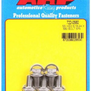 ARP S/S Bolt Kit - 6pt. (5) 5/16-24 x .560 722-0560