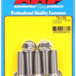 ARP S/S Bolt Kit 6pt 5pk 7/16-20 x 1.250 724-1250