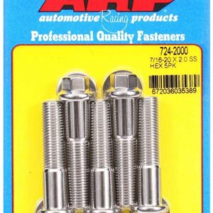 ARP 7/16-20 x 2.000 6pt SS Bolt Kit 5pk 724-2000