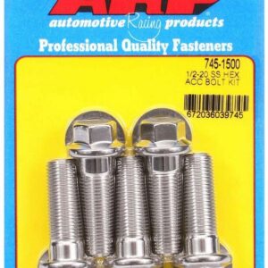ARP S/S Bolt Kit - 6pt. (5) 1/2-20 x 1.500 745-1500