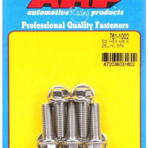 ARP S/S Bolt Kit - 6pt. (5) 8mm x 1.25 x 25 761-1002