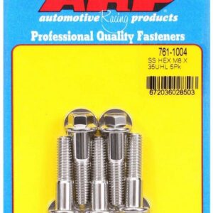 ARP S/S Bolt Kit - 6pt. (5) 8mm x 1.25 x 35mm 761-1004