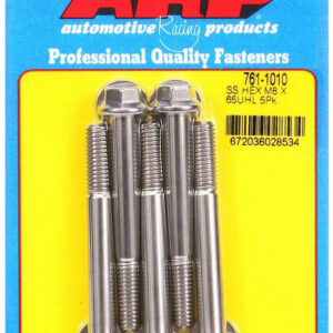 ARP 8mm x 1.25 x 65mm 6pt SS Bolt Kit 5pk 761-1010