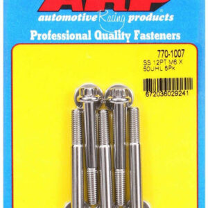 ARP S/S Bolt Kit - 12pt. (5) 6mm x 1.00 x 50mm 770-1007