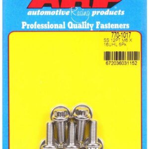 ARP S/S Bolt Kit - 12pt. (5) 6mm x 1.00 x 16 770-1017