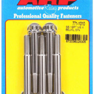 ARP S/S Bolt Kit - 12pt. (5) 8mm x 1.25 x 65mm 771-1010