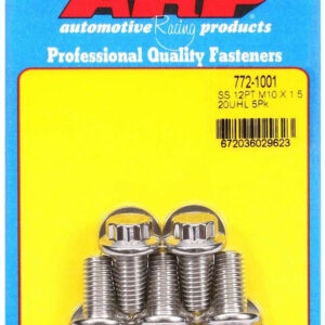 ARP 10mm x 1.50 x 20 12pt SS Bolt Kit 5pk 772-1001