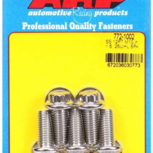 ARP S/S Bolt Kit - 12pt. (5) 10mm x 1.5 x 25mm 772-1002