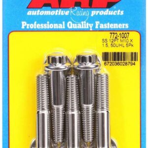ARP S/S Bolt Kit - 12pt. (5) 10mm x 1.5 x 50mm 772-1007
