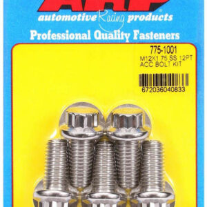 ARP S/S Bolt Kit - 12pt. (5) 12mm x 1.75 x 25mm 775-1001