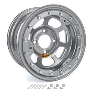 AERO RACE WHEELS 13x7 2in. 4.50 Silver Beadlock Wheel 33-074520S