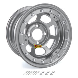 AERO RACE WHEELS 13x8 2in. 4.50 Silver Beadlock Wheel 33-084520S