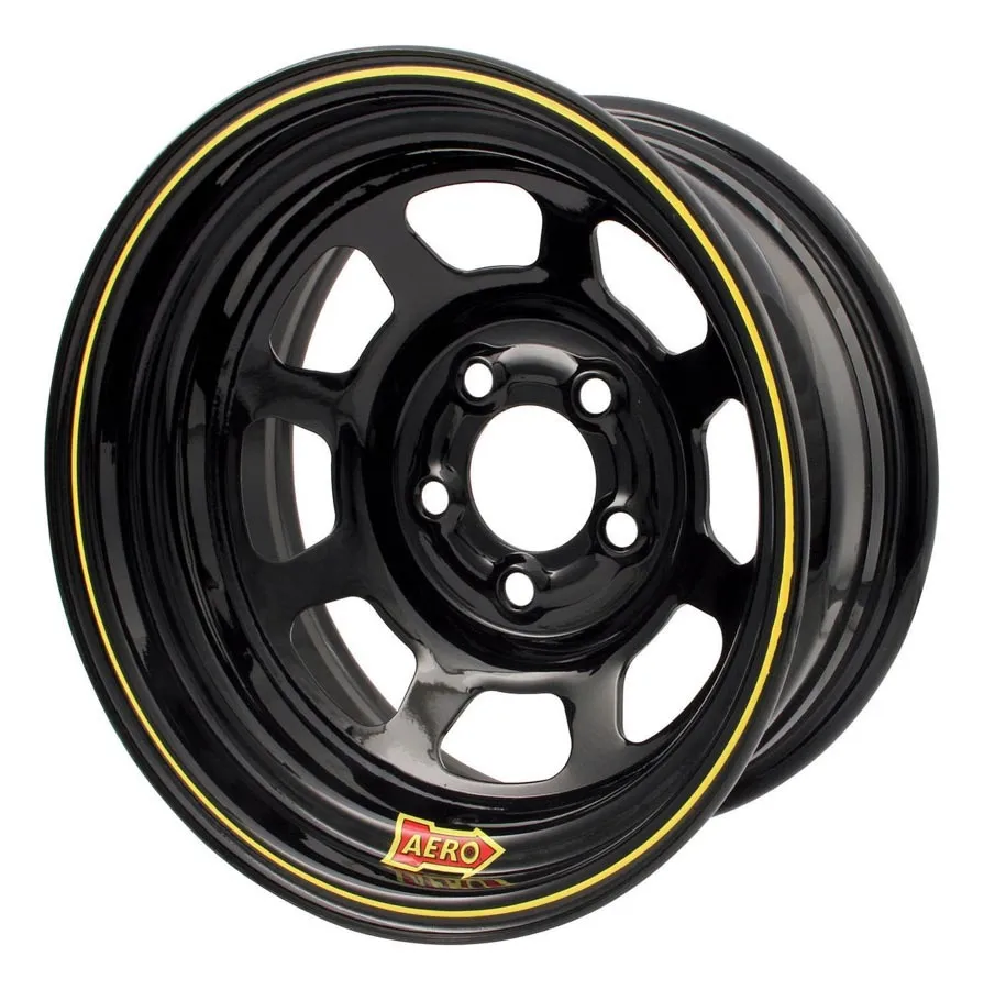 AERO RACE WHEELS 15x7 2in. 5.00 Black 50-175020