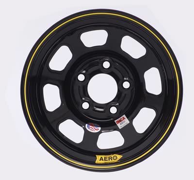 AERO RACE WHEELS 15x8 2in 4.50 Black 52-184520