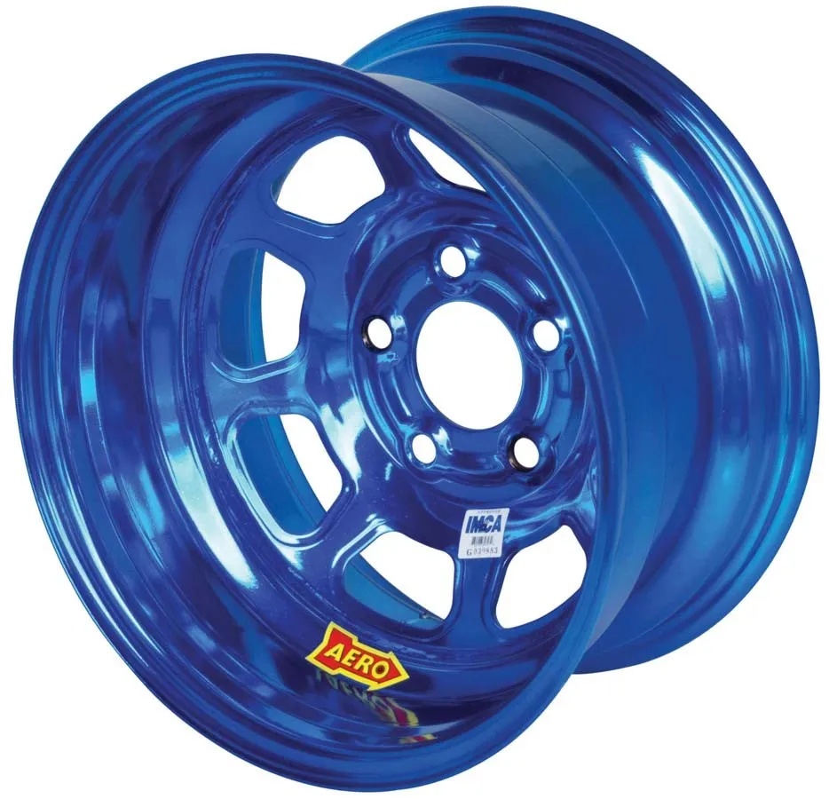 AERO RACE WHEELS 15x8 4in 5.00 Blue Chrome 52-985040BLU