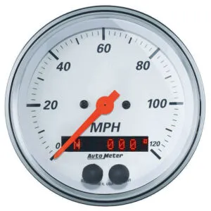 AUTOMETER 3-3/8 Speedometer 120MPH GPS Arctic White Series 1349