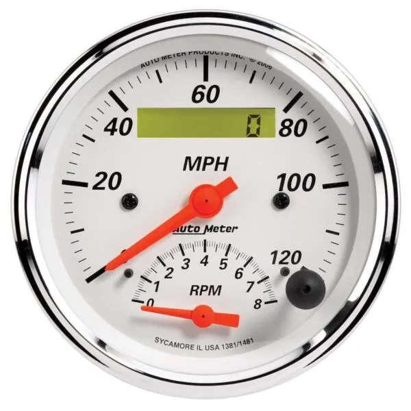 Three Wheel Speedometer AUTOMETER 3-3/8in A/W Tach/Speedo Combo 1381