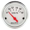 AUTOMETER Arctic White Voltmeter 1391