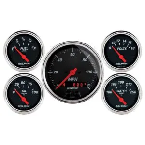 AUTOMETER Designer Black Gauge Kit w/GPS Speedo 1450
