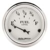 AUTOMETER Old Tyme White 2 1/16in Fuel Gauge Ford 1605