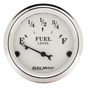 AUTOMETER Old Tyme White 2 1/16in Fuel Gauge Ford 1605