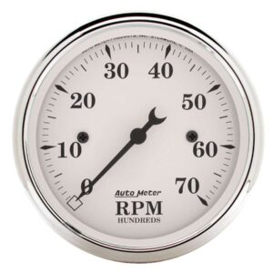 AUTOMETER Old Tyme White 3 1/8in Tach 7000 RPM Elec. 1695