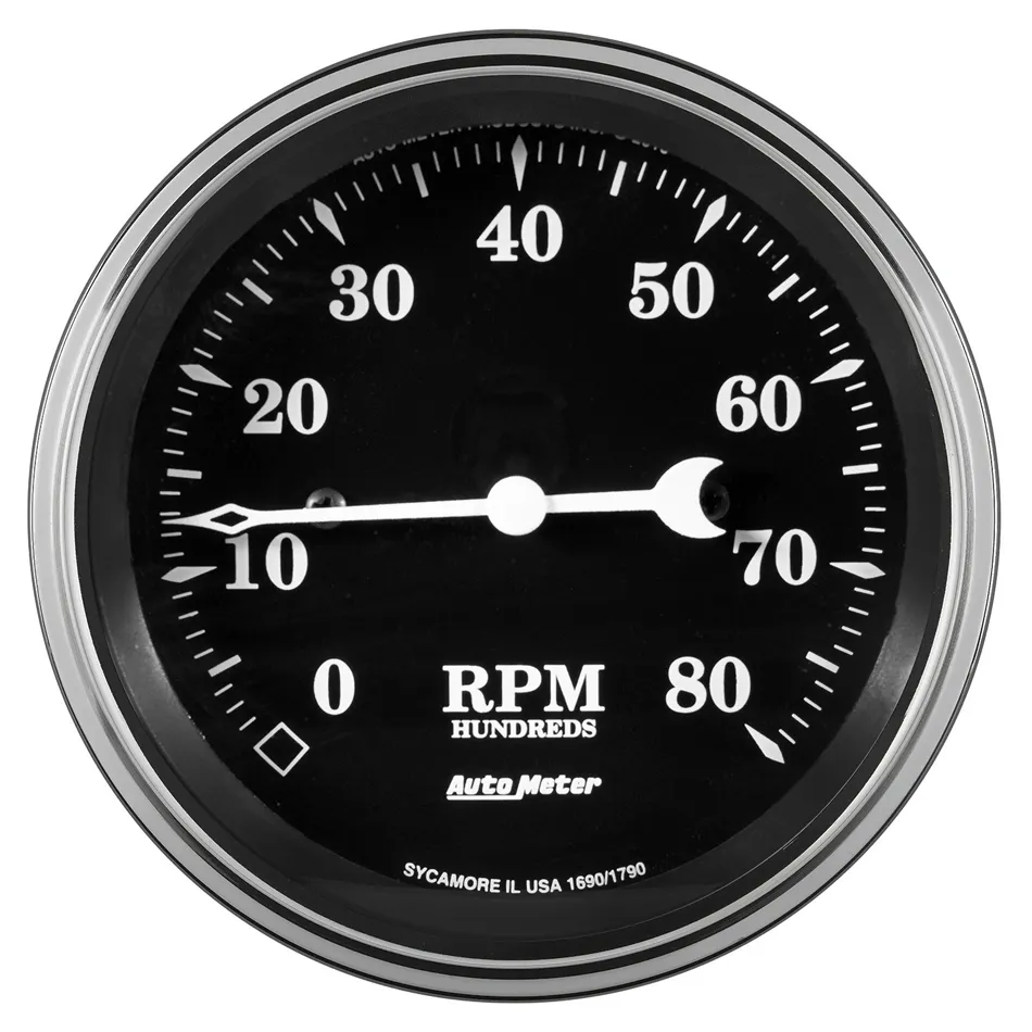 AUTOMETER 3-3/8 Tachometer 8000 RPM Old Tyme In-Dash 1790