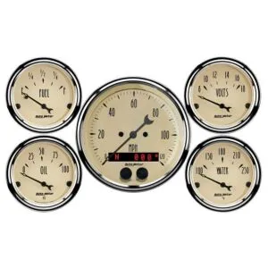 AUTOMETER Antique Beige Gauge Kit w/GPS Speedo 1850