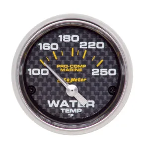 AUTOMETER 2-1/16 Water Temp Gauge 100-250F C/F Marine 200762-40