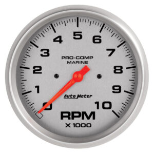 AUTOMETER 5in U/L Tachometer Gauge 10000 RPM Silver 200801-33