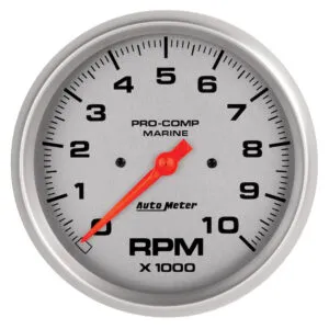 AUTOMETER 5in U/L Tachometer Gauge 10000 RPM Silver 200801-33