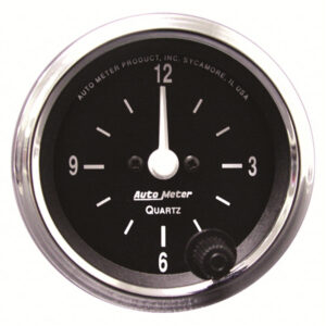 AUTOMETER 2-1/16 12-Volt Electric Clock - Black 201019
