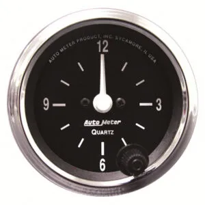 AUTOMETER 2-1/16 12-Volt Electric Clock - Black 201019