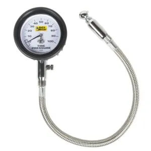 AUTOMETER Tire Press. Gauge 0-100 PSI Analog w/Bleed Valve 2164
