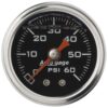 AUTOMETER 1-1/2in Pressure Gauge - 0-60psi - Black Face 2173