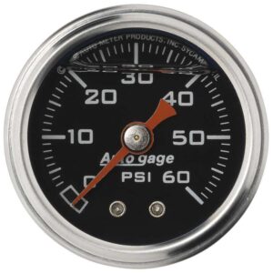 AUTOMETER 1-1/2in Pressure Gauge - 0-60psi - Black Face 2173