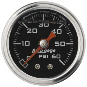 AUTOMETER 1-1/2in Pressure Gauge - 0-60psi - Black Face 2173