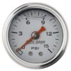AUTOMETER 1-1/2in Pressure Gauge 0-15psi- White 2175