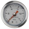 AUTOMETER 1-1/2in Pressure Gauge - 0-15psi - Silver Face 2178