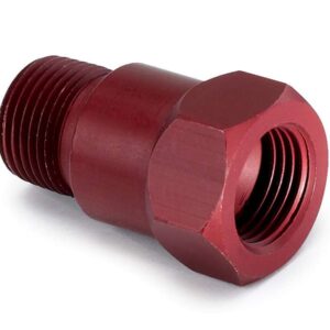 AUTOMETER 3/8in Npt Aluminum Temp. Adapter Fitting - Red 2272