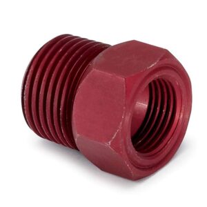AUTOMETER 1/2in NPT Aluminum Temp. Adapter Fitting - Red 2273