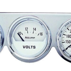 AUTOMETER 2-5/8in Oil/Volt/Water Chrome Console 2329
