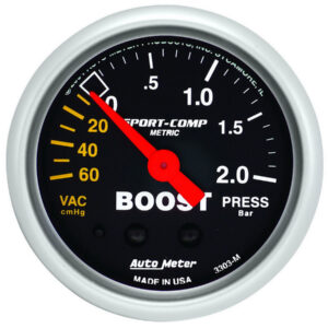 AUTOMETER 2-1/16in S/C Boost/Vacuum Gauge 3303-M