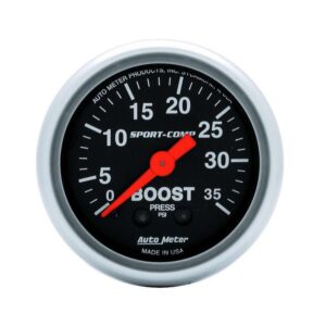 AUTOMETER 2-1/16in Sport Comp 0-35 Boost Gauge 3304